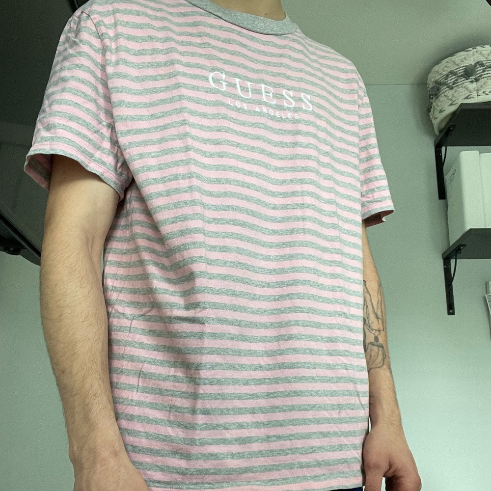 striped guess shirt